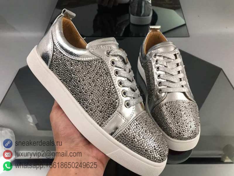 CHRISTIAN LOUBOUTIN UNISEX LOW SNEAKERS SILVER D8010280